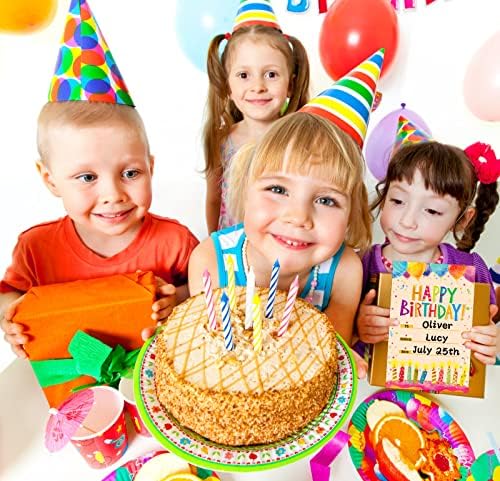 Sicohome Feliz aniversário Certificados de sala de aula infantil, prêmios de reconhecimento de bolo