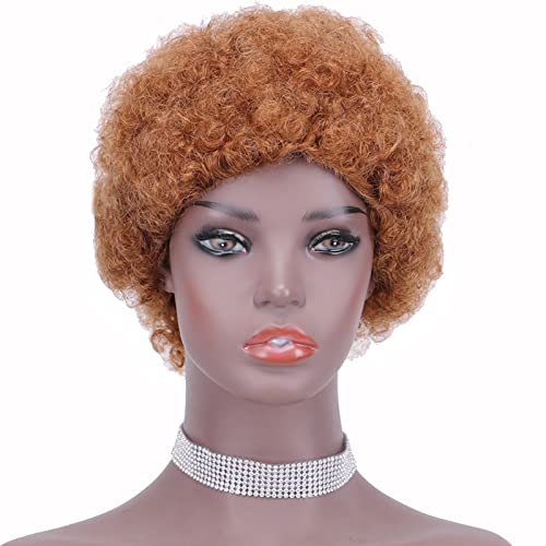 Qingsiyu curto 70s perucas afro para mulheres negras curtas afro perucas cacheadas curtas e gentil gorjelas