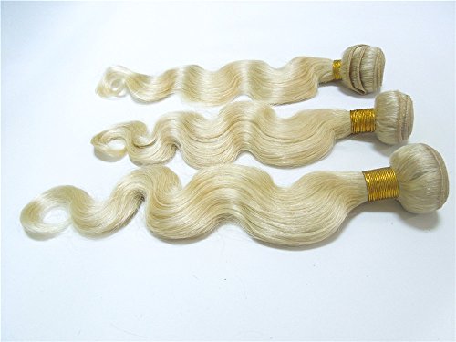 Wefts Hafts loira Remy Remy Europeu Human Hoff Weave Extensions Body Wave Blonde Hair 100g Cada