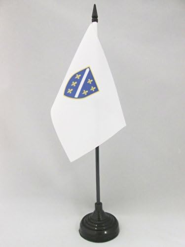 AZ Flag Bósnia e Herzegovina 1992-1998 Bandeira da tabela 4 '' x 6 '' - Antiga bandeira da mesa