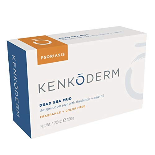 Kenkoderm psoríase Soop Soap com óleo de argan e manteiga de karité 4,25 oz | 4 barras | Dermatologista