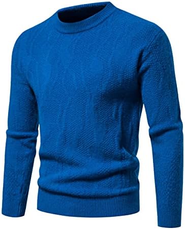 Suéter de pescoço da tripulação masculina do Dudubaby Slim Fit