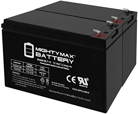 ML7-12 - 12V 7.2AH Substituição UPS Bateria para backups da APC Rs 1500V - 2 pacote
