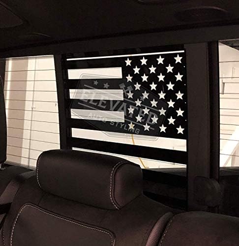 Estilo automático elevado - Dodge Ram 2019+ traseiro da janela do meio American Flag Decal