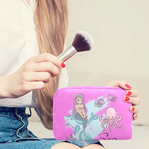 Bolsa de maquiagem Mermaid Golphin Mount Travel Bag cosmético Bolsa de higiene pessoal de maquiagem Bolsa de