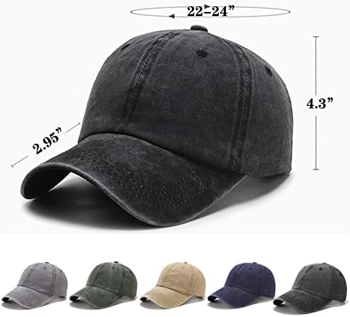 5 peças Capinho de beisebol vintage lavado vintage chapéu de golfe angustiado para homens Mullicolor
