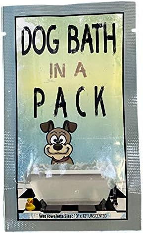 Banho de cachorro em um banho de pacote e lenços úmidos de preparação - 48 pacotes individuais por venda
