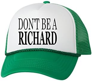 Funny Hat Don't Be A Richard Fishing Baseball Cap Retro Vintage Jake Trucker