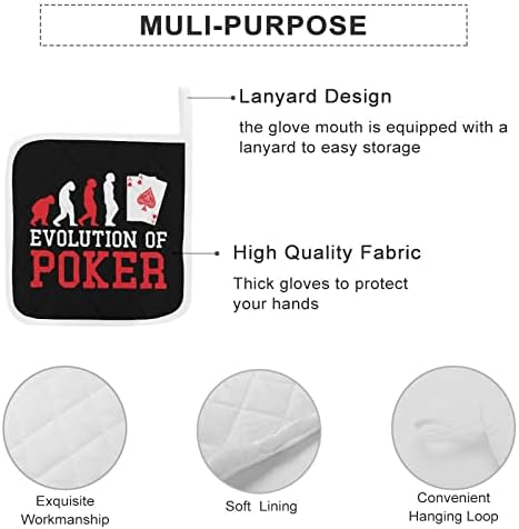 Evolução de suportes de panela de poker para batedores resistentes ao calor da cozinha Potholder Hot Pads