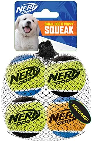 Brinquedos de cães de tênis de cachorro Nerf com despertador interativo, leve, durável e resistente