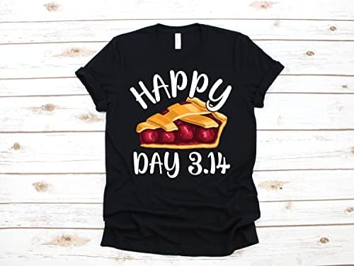 Engraçado Feliz Pi Day Shirt, Cherry Pie Math Math Professor, camisa de amante de matemática, presente de dia