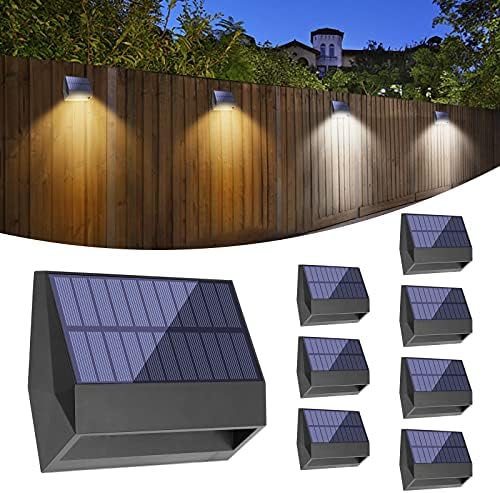 Luzes solares de cerca solar Bridika LED LUZES DE PAREDE SOLAR IP65 Modos de iluminação à prova