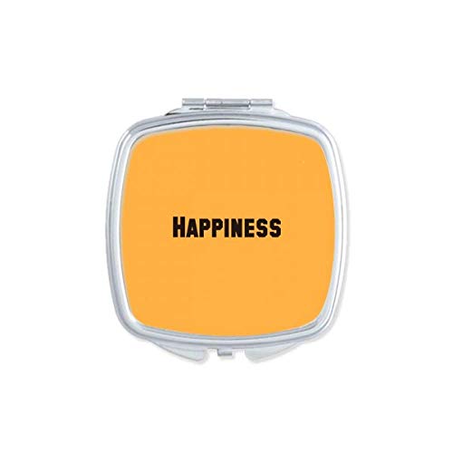 Felicidade Palavra Inspiradora Citados Saixas Espelhe portátil Compact Pocket Makeup Double sidelaed
