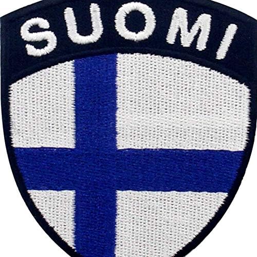 Apliques de bandeira da Bandeira da Finlândia Finlândia Ferro Aplique Bordado em Sew no emblema nacional