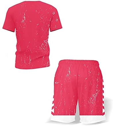 PDGJG New Men's T-Shirt Shorts Terno, Summer Breathable Leisure Run Set Print Fashion Men's Sports Suit