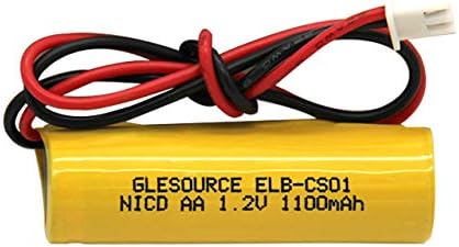 GLESOURCE AA 1100mAH 1.2V Bateria de luz de emergência Compatil para ELB-CS01, EXR EL 122 C4T, Custom 332,