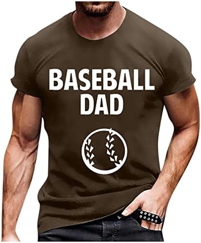 Camiseta masculina beisebol pai letra de camisa impressa casual casual hip hop t-shirt de manga curta,