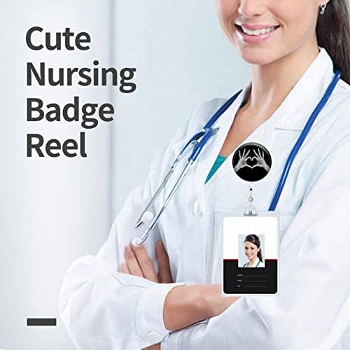 Raios de raios-X Titular de bobinas de rolduras retráteis com clipe de identificação para enfermeiro Nome de etiqueta