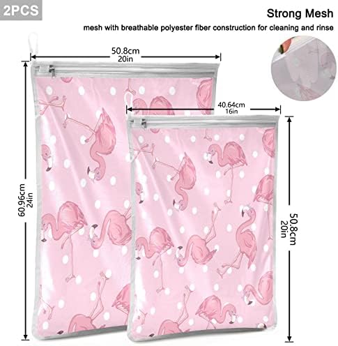 Flradish rosa flamingos e pontos de malha de malha para lavar roupa de lavar roupa de lavar roupa