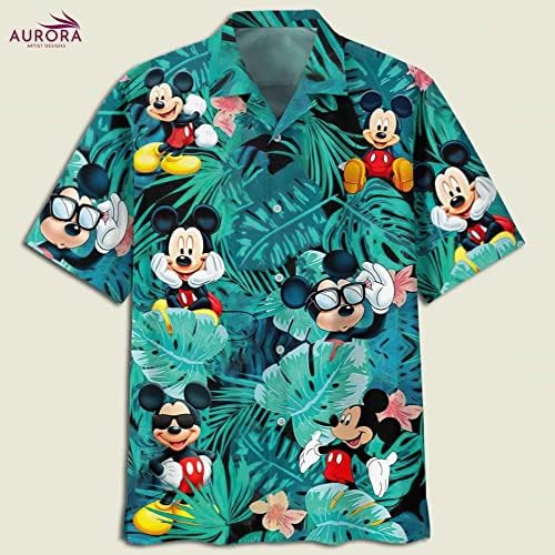 Camisa havaiana da Prochoice para homens Mickey Flowers and Defet