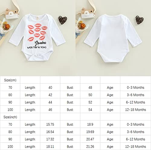 Lxxiashi recém -nascido bebê bebê algodão branco manga longa letra impressão de roupas de vestuário