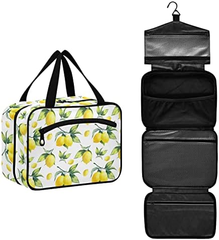 Sacos de cosméticos pendurados em limão para mulheres Bolsa de higiene pessoal de viagens de viagem grande