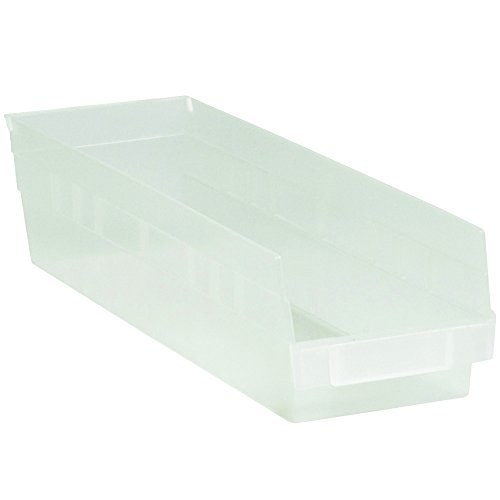Lixeiras de prateleira de armazenamento de plástico nidable aviditi, 17-7/8 x 4-1/8 x 4 polegadas, transparente,