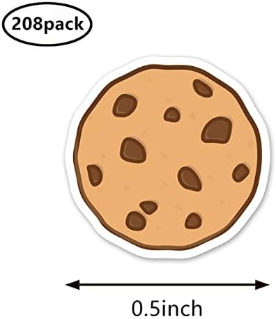 Adesivos de planejador de biscoitos de chocolate, adesivos de 0,5 polegadas para recortes de calendário de recortes