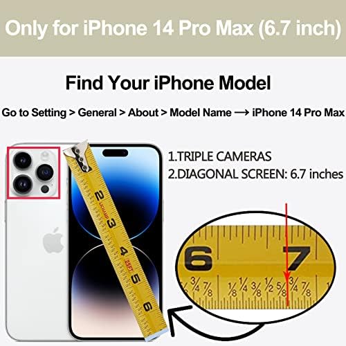 Lameku Wallet Case para iPhone 14 Pro Max 6.7 , iPhone 14 Pro Max Credit Cartter Slot Solder