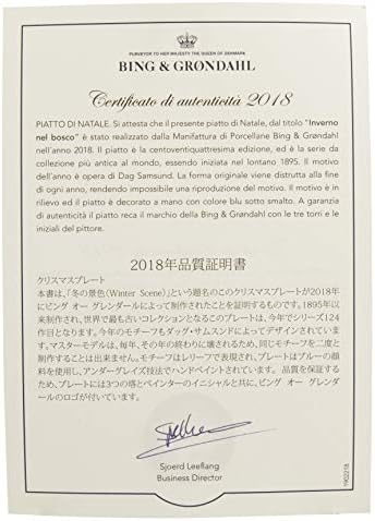 Royal Copenhagen Xmas Plate Series B&G Christmas Steller 2018, 18cm, multicolorida