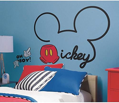 Colegas de quarto rmk2560gm Disney tudo sobre a casca de mouse e decalques de parede de bastão de mouse