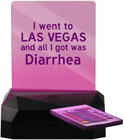 Eu fui a Las Vegas e tudo o que recebi foi diarréia - LED Recarregable USB Edge Lit Sign