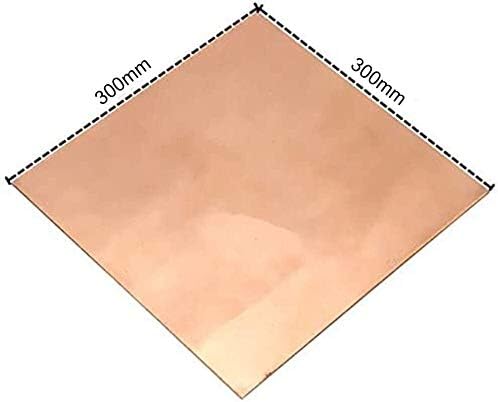 Folha de cobre de folha de cobre de metal com folha de metal de cobre, tornando adequado para solda e 300m x 300 mm, 300 mm x 300 mm x placa de latão de 1 mm