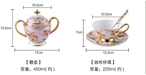 Conjunto de chá da tarde de ossos da China Britânica, xícara e pires, Conjunto de café em cerâmica europeu,