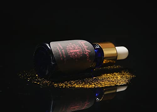 Óleo de ouro de ouro rosa 15 ml de Óleo Face de ouro de 15 ml 24k | orgânico