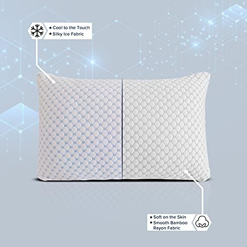 Mutlu Home Goods Pillow de bambu de luxo para adormecer, hipoalergênico e premium com memória de espuma de