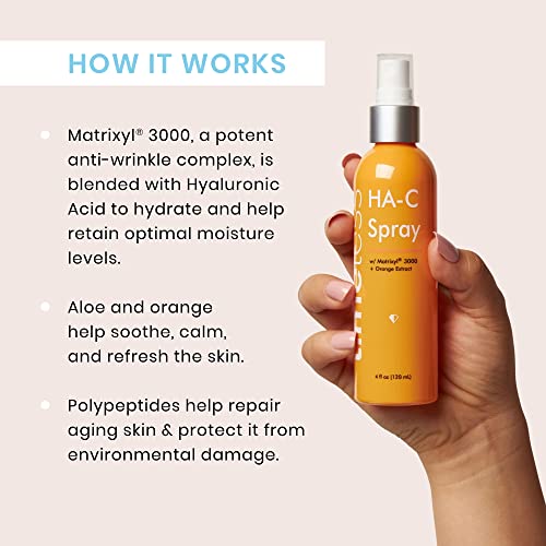 Cuidados com a pele atemporal HA Matrixyl 3000 w/spray de laranja - inclui ácido hialurônico e aloe