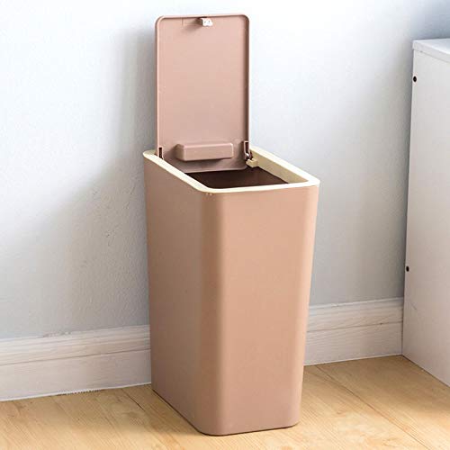 Allmro Pequeno lixo lixo pode ， 12L Lixo de lixo de plástico Tipo de tampa do tipo lata de banheiro da cozinha