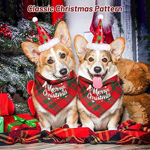 Roupa de Natal de 3 pacote de cachorro, cachorro de natal bandana gato triangle lenço de estimação gravata