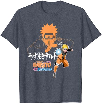 Naruto Shippuden Naruto Jutsu Close com a camiseta Kanji