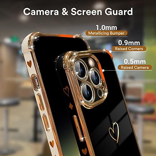 Daviko Compatível com o iPhone 13 Pro Case para mulheres, capa de telefone protetora à prova de choque de Luxury