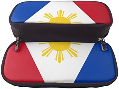 Caixa de lápis da bandeira filipina grande capacidade de armazenamento de caneta Caixa de papelas