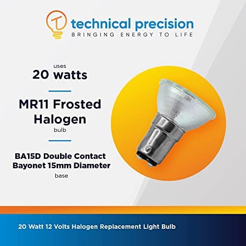 Substituição técnica de precisão para Ushio 1000607 Lâmpada de lâmpada 20W 12V Bulbo de halogênio com