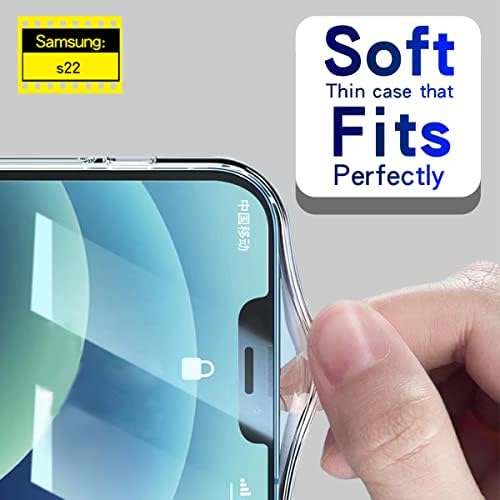Cavdycidy Samsung Galaxy S22 Espelho de caixa com [quatro cantos espessos à prova de choques de choques