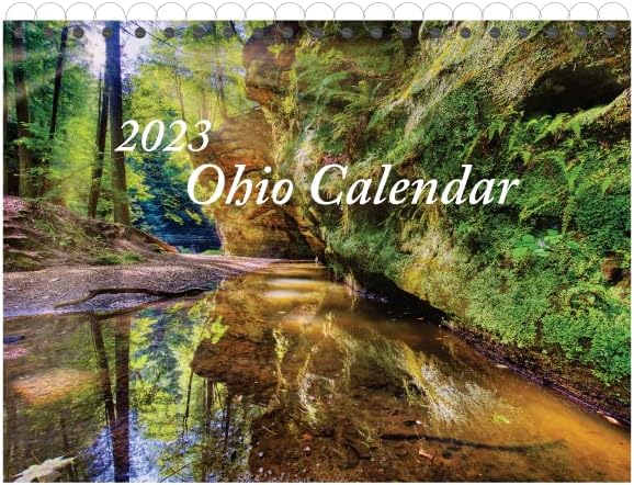 2023 Calendário de Ohio - calendário de parede - tamanho 11 x 8 fechado e 11 x 16 aberto - papel resistente