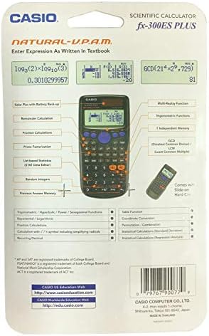 Casio FX-300es mais calculadora científica; SAT compatível; Exibição natural de livros didáticos;