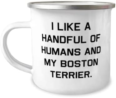 Presentes engraçados de cães de Boston Terrier, eu gosto de um punhado de humanos e do meu Boston Terrier,