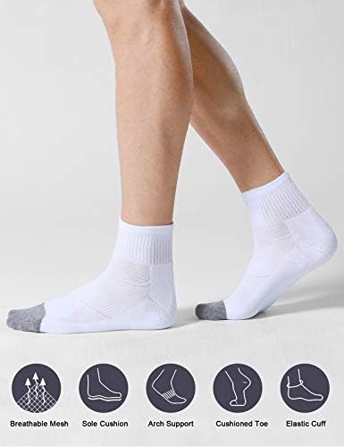 CS CELERSPORT 6 Pacote de tornozelo masculino com meias de corrida atlética de almofada