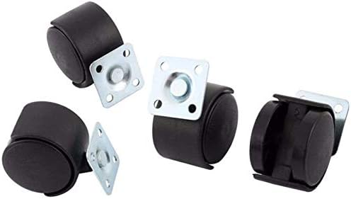 Xzgden Superior Castor Castor de hardware de 4 peças Rolo preto porta -girolas de rolagem de nylon de