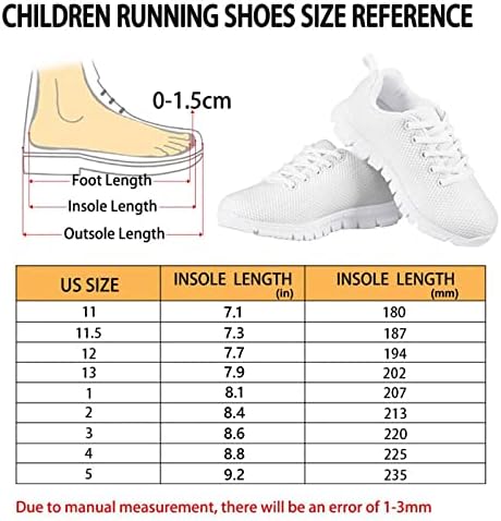 Huiacong Kids Running Shoes Running Tamanho da criança 11-3 Tênis para meninos Plataforma